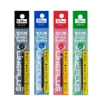 라인 플러스 볼펜 0.38mm 검정색 리필심 : 문구코리아