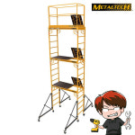 주식회사해오름비계 | [화물방문인수]메탈테크 Metaltech 3단 이동식 작업대 세트 공사장 아시바사다리 : 주식회사 자산