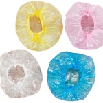 일회용샤워헤어캡 비닐 샤워 100개입 위생모 염색캡 : 다모이