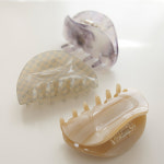 제이로렌 셀룰로오스 반달 반머리 반묶음 헤어 올림머리 집게핀 : 제이로렌