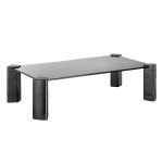 모니터받침대 강화유리 컴퓨터 노트북 높은 PC 스탠드 사무용 사무실 책상 선반 높이조절 : 스마트케이블