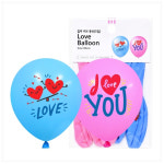 pc 파티클럽 30cm 칼라러브풍선 5입 러브아이콘/글자 : 토루랜드