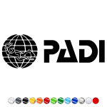스쿠바스티커 SCB002 PADI 스쿠버다이빙로고 자동차데칼스티커 스킨스쿠버 스노클링 : 캠프싸인