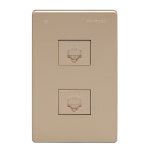 진흥(V) 매입형 전화통신 인터넷 랜포트 콘센트 8P+8P 브라운 : 제이와이생활연구소