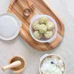 먹방 손잡이 원형볼 앞접시 유튜브 입짧은햇님 그릇 밥용기 플레이팅 도마 : 생활애 리테일