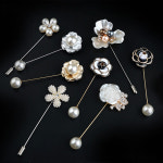 스카프 진주 핀브로치 진주 옷핀 삔침 브로치 진주 코사지 : 이노아이템 shop
