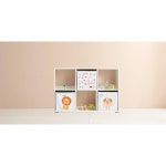 아이방 심플 가구 수납박스 교구정리 6칸 낮은 책장 소프트 부드러운 모던 : IVY퍼니처