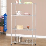 다용도실 주방용품정리 바퀴형 4단 메탈렉 진열선반 베란다 스탠드 세탁실 : 제제 마켓