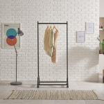 작은집 예쁜 방꾸미기 이동식 1단 철제 프리미엄 행거 스탠드 드레스룸 : IVY퍼니처