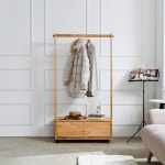 모던 드레스룸 이동식 서랍장&원목 행거 800 미니멀 예쁜 매장 가구 옷가게 : IVY퍼니처