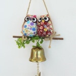 현관에 거는 커플부엉이 도어벨 출입문종 현관도어벨 : 채니리빙