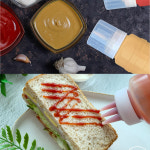 뚜껑 소스병 3구 소 300ml 업소용 식당 케찹 양념병 잘라쓰는 드레싱 머스타트 : 다인네