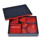 [돌산멜라민]DS-202 칠기 도시락 9호(상-하) : 그릇왕