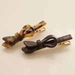 제이로렌 여성 데일리 프랑스 수입 셀롤로오즈 리본 포인트 패션 헤어집게핀 : 제이로렌