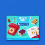 5살 6살 유아 아빠표 집콕놀이 종이접기 3D페이퍼 단체선물 대근육 학교 : 행복의 주문