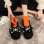 애니율 여성 가을 겨울 기모 플랫 슈즈 로퍼 G2156 : 애니율