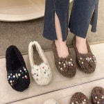 애니율 여성 가을 겨울 기모 플랫 슈즈 로퍼 G2157 : 애니율