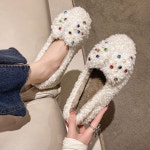 애니율 여성 가을 겨울 기모 플랫 슈즈 로퍼 G2157 : 애니율