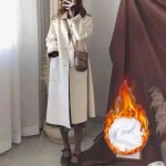 애니율 여성 가을 겨울 폴로넥 모직 롱 코트 G2136 : 애니율