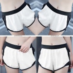 푸근한잡화점 트레이닝 핫팬츠 화이트 L 돌핀팬츠 : 푸근한잡화점