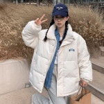 애니율 여성 오버핏 양면 집업 패딩 점퍼 G2266 : 애니율
