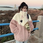 애니율 여성 가을 겨울 오버핏 기모 자켓 점퍼 G2273 : 애니율
