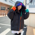 애니율 여성 겨울 오버핏 후드 패딩 점퍼 G2343 : 애니율