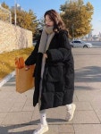 애니율 여성 겨울 오버핏 후드 롱 패딩 점퍼 G2335 : 애니율