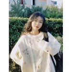 애니율 여성 가을 겨울 라운드넥 니트 스웨터 G2426 : 애니율