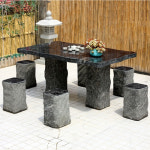 DIPYLON 대형 석재테이블 벤치세트 야외 돌테이블 AD J : 퍼니처닷컴