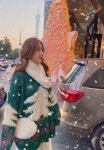 애니율 여성 스팽글 크리스마스 니트 스웨터 G2464 : 애니율