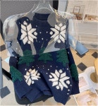 애니율 여성 라운드넥 크리스마스 니트 스웨터 G2469 : 애니율