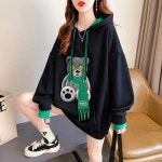 애니율 여성 캐주얼 오버핏 기모 후드 티셔츠 G2510 : 애니율