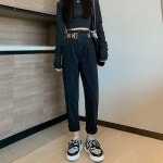 애니율 여성 가을 겨울 데님 배기 청바지 G2537 : 애니율