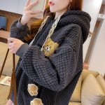 애니율 여성 가을 겨울 오버핏 양털 후드 티셔츠 G2545 : 애니율