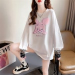 애니율 여성 가을 겨울 캐주얼 오버핏 티셔츠 G2553 : 애니율