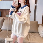 애니율 여성 폴로넥 오버핏 기모 티셔츠 G2551 : 애니율