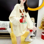 애니율 여성 크리스마스 오버핏 후드 티셔츠 G2544 : 애니율