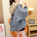 애니율 여성 데님 오버핏 기모 후드 청자켓 G2571 : 애니율