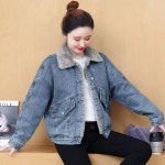 애니율 여성 데님 기모 빅사이즈 청자켓 점퍼 G2569 : 애니율