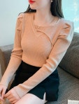 애니율 여성 가을 겨울 브이넥 니트 스웨터 G2620 : 애니율