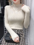 애니율 여성 가을 겨울 반폴라 슬림핏 니트 G2637 : 애니율