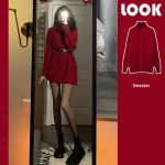 애니율 여성 가을 겨울 롱 니트 스웨터 G2632 : 애니율