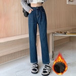 애니율 여성 가을 겨울 데님 기모 청바지 G2651 : 애니율
