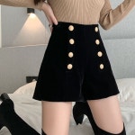 애니율 여성 가을 겨울 A라인 벨벳 반바지 G2650 : 애니율