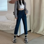 애니율 여성 가을 겨울 데님 기모 청바지 G2651 : 애니율
