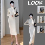 애니율 여성 가을 겨울 슬림핏 니트 원피스 G2646 : 애니율