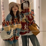 애니율 여성 겨울 눈사람 니트 스웨터 G2664 : 애니율