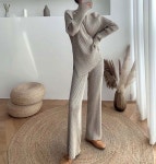 애니율 여성 겨울 골지 바지 투피스 세트 G2667 : 애니율