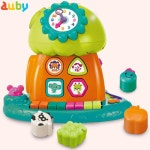 돌아기 도형맞추기 멜로디 피아노 완구 아기선물 인지놀이 2세아기 협응력 유아장난감 집중력 퍼즐 교구 : 미래하우스